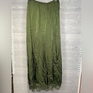 Aerie Green Maxi Skirt for Casual Resort Wear